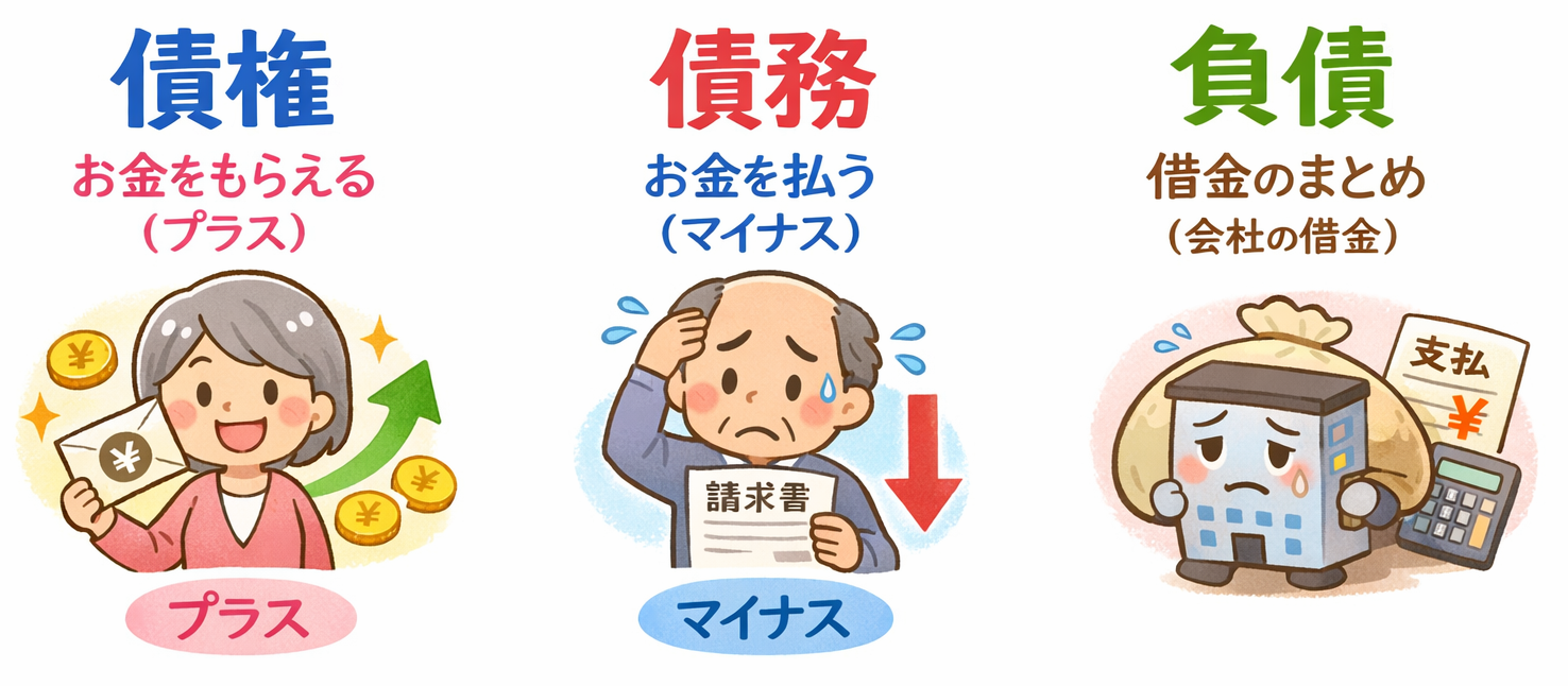 簿記3級-負債債務債権で悩む