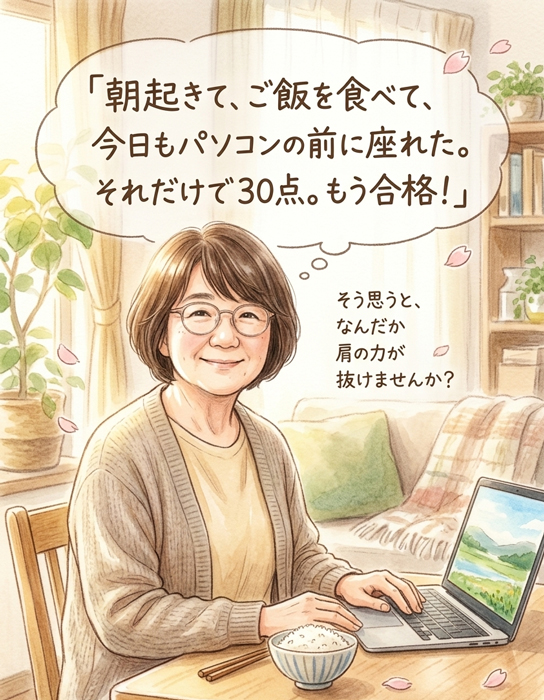 起きて食べてパソコンで勉強！